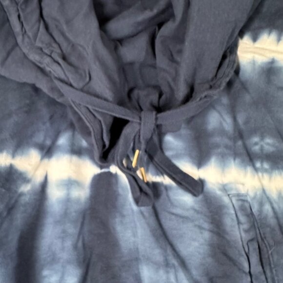 Young Fabulous Broke Medium Navy Tie Dye Draped Hoodie Sweater Long Sleeve - Picture 5 of 9